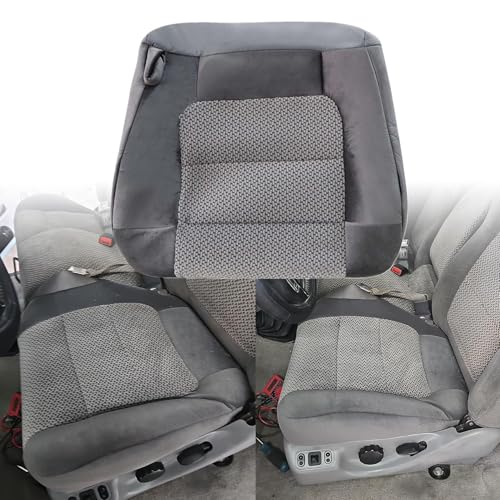 GXARTS Driver Side Front Left Bottom Cloth Breathable Seat Cover Dark Graphite Gray #MT or FT Compatible with Ford F150 XLT Super-Crew Cab Single Cab 4X4 2WD 2001 2002 2003