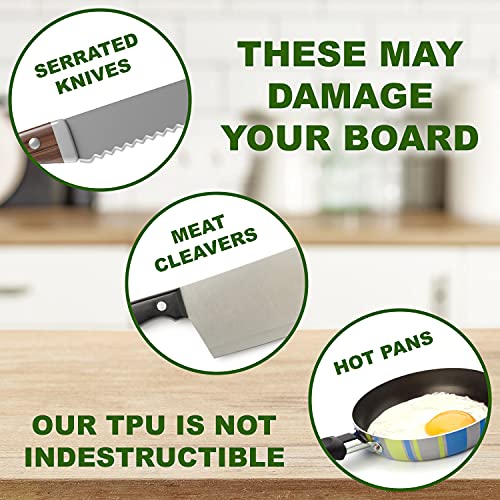 Imeko Tpu Cutting Board, Bpa Free, Knife Friendly, Flexible, Dishwasher Friendly, Space Saving, Ergonomic Design, Chopping Mat - Jet Black - Size: Large 15.7" X 11.5" - W : Oz.15.90 #TOP7