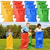 UNIFAMILY 12pcs Colorful Potato Sack Race Bags for Kids and Adults, 40 X 24inches Sack Race Bags for Outdoor Sports Games, Outdoor Lawn Games for Adults and Kids, Carnival Easter