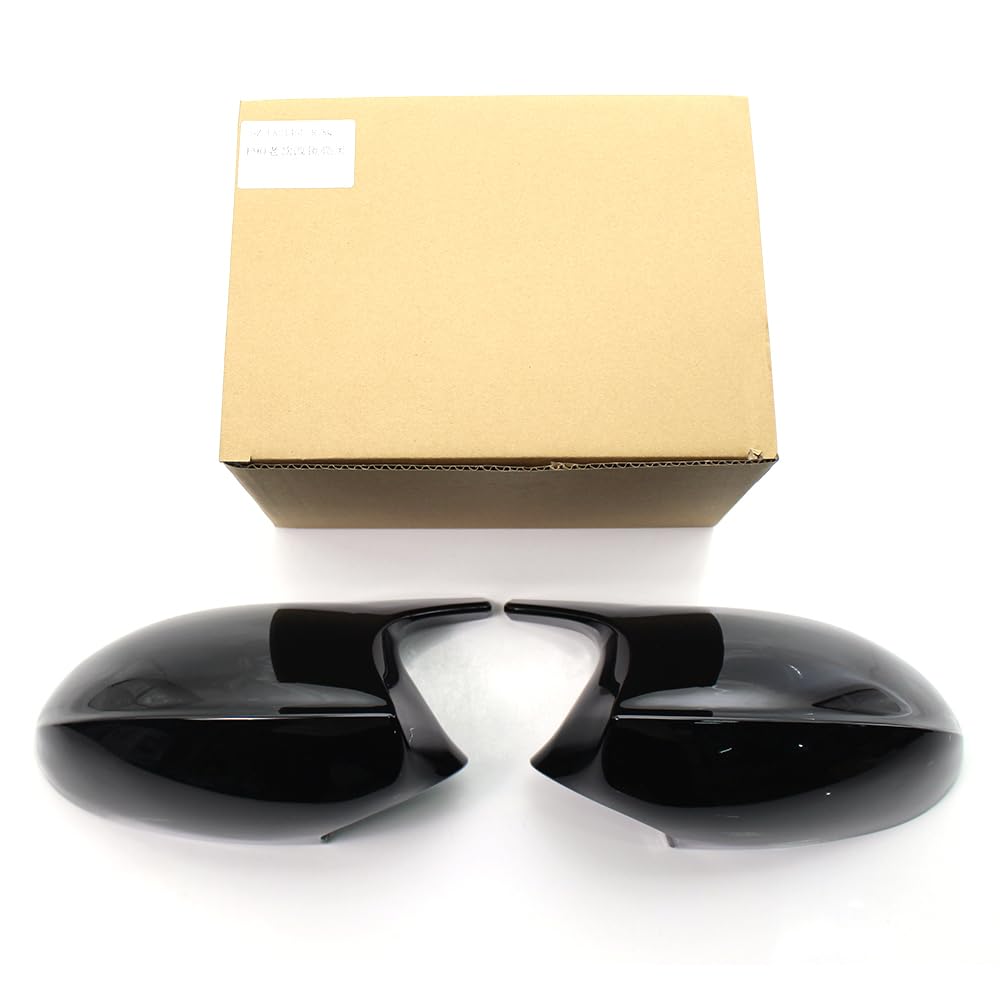 TJFU 1Pair Door Mirror Cover Caps Replacement Side Mirror Caps For B-M-W E90 E91 E92 E93. (Left and Right)