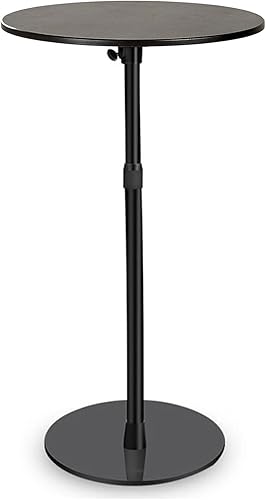 Mesa de bar de 15.75 pulgadas, pequeña, redonda, altura ajustable, 22.64-33.46 pulgadas, mesa auxiliar multifuncional para pub, bar, comedor,