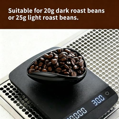Image of watchget Ceramic Coffee Dosing Cup & Tea Storage Tray, Bright Black