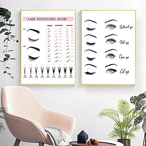 Cadeau filles affiches extensions de cils impressions maquillage pour chambre