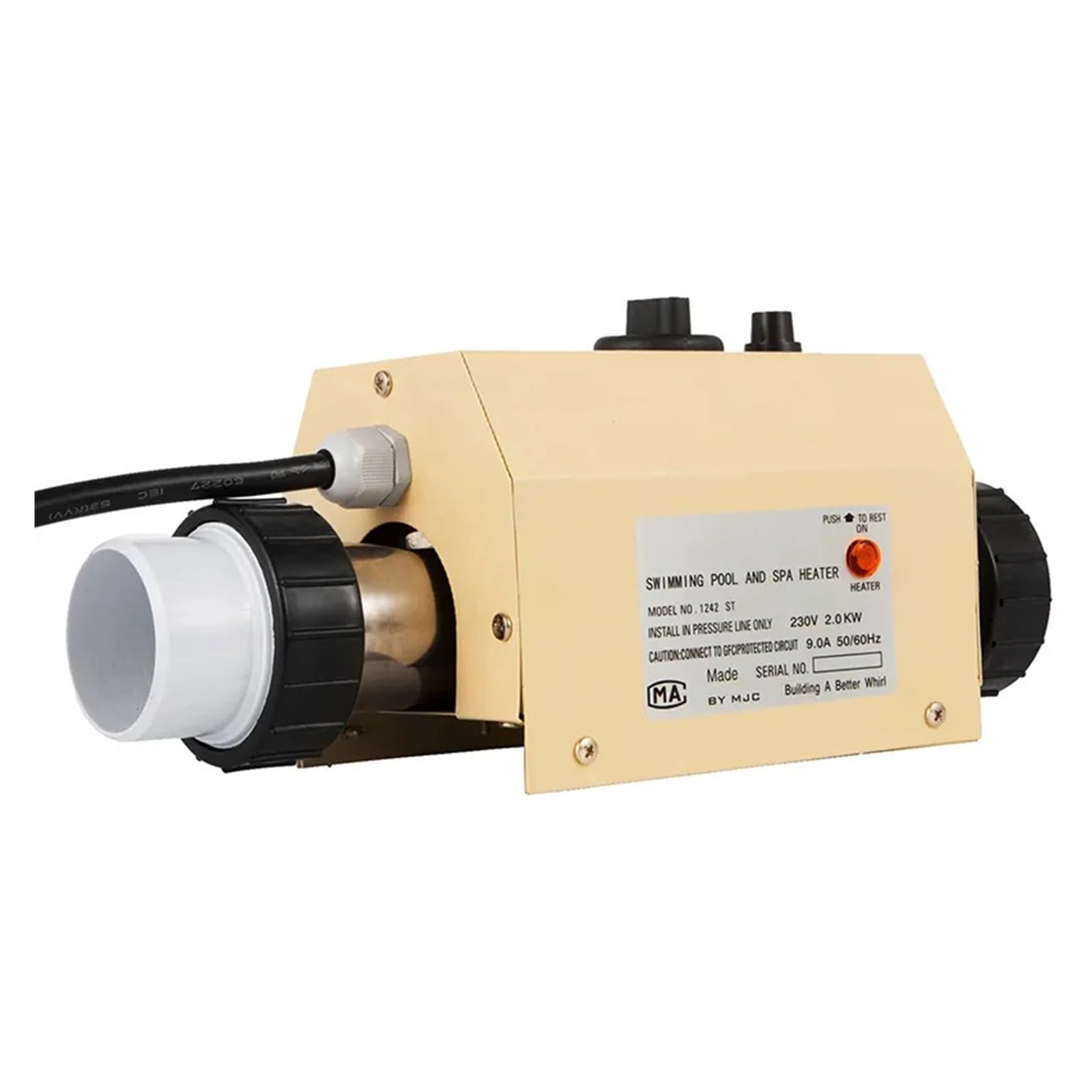 CUDTAPI Pool Heater 3KW Electric Water Heater Thermostat For Swimming Pool Bathtub SPA Bath For Massage Hot Tub Pool Heat Pump(3000W)
