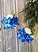 Abbie Home Prom Corsage Boutonniere Set Rose Lily Pin Wrist Hand Dress Suit Flower for Wedding Party (Royal Blue)