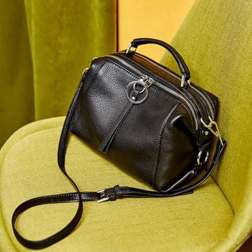 zency Women Soft Leather Crossbody Purses Elegant Boston Pillow Bag4