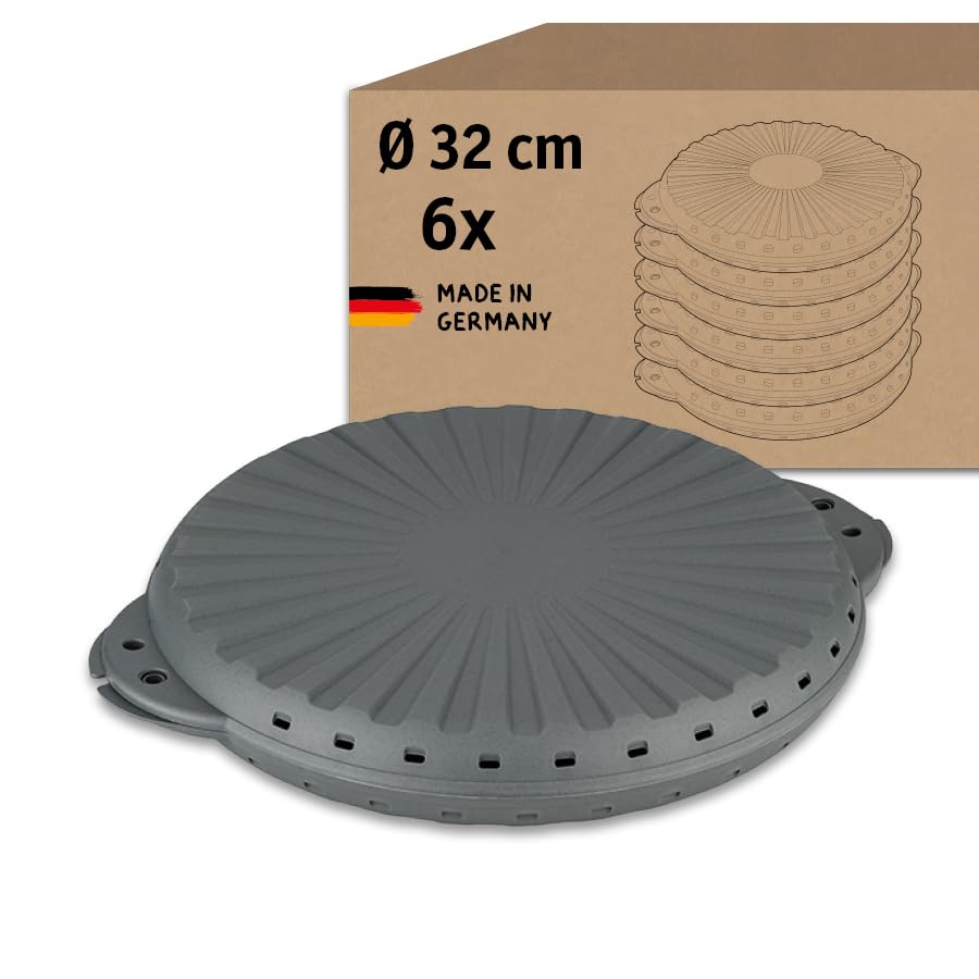 Koziol MOVE PIZZA 32 Lot de 6 boîtes à pizza réutilisables en plastique 32 cm de diamètre...