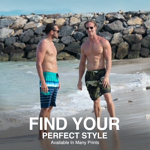 Image of Kanu Surf Men's Big Viper Extended Size Stripe Swim Trunk