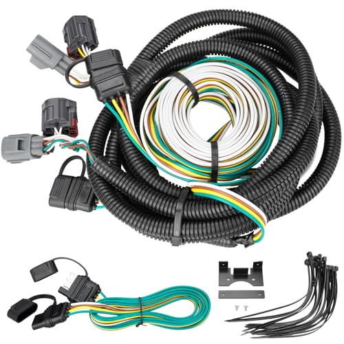 YCLL 58903 Custom Towed-Vehicle RV Wiring Harness Compatible with Jeep Wrangler JK 2007-2018,RV...