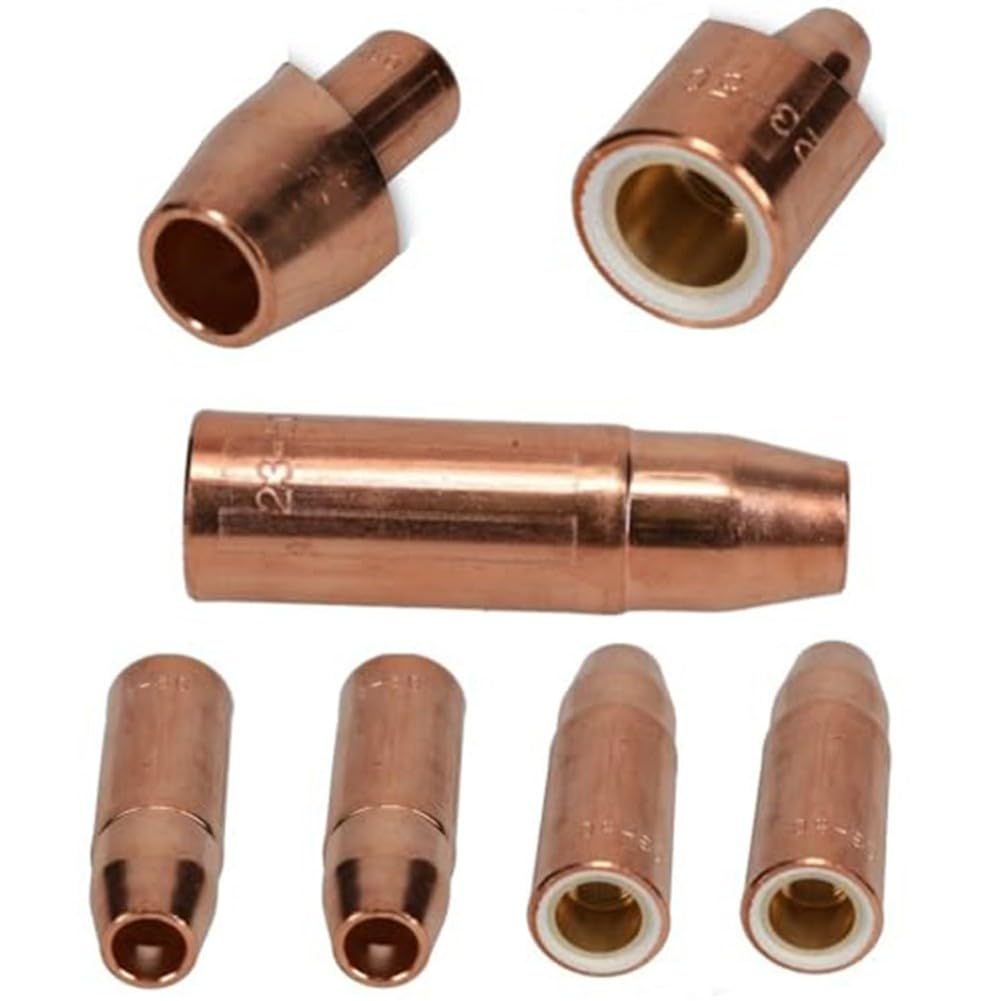 Confezione da 5 ugelli per saldatura MIG da 30,5 cm, in rame, per torce Magnum 200-400 e Style 2-4