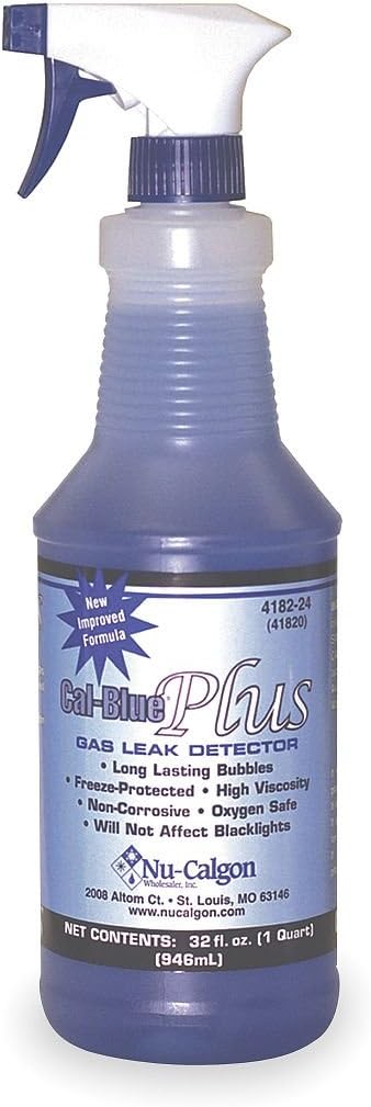 Nu-Calgon 4182-24 Cal-Blue Plus Micro Gas Leak Detector (1 qt. Spray Bottle)