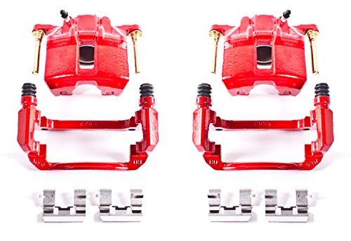 Image of PowerStop Front Red Powder Coated Brake Caliper Pair for Honda Accord 2003-07 - High-Temp Brake Caliper Upgrade, S2668