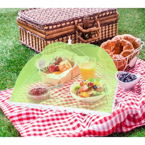 10 Pack Food Cover Tents, Pop-Up Food Tents, Food Covers for Outdoors, Food Mesh Cover, Reusable and Collapsible Outdoor Picnic Food Cover Net,Suit for Parties Picnics,BBQs, Fruit Cover