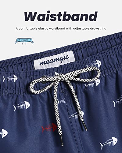 Image of maamgic Mens Swim Trunks Quick Dry Swim Shorts with Mesh Lining Funny Swimwear Bathing Suits 7inch