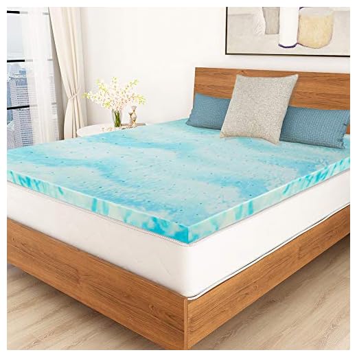 POLAR SLEEP Mattress Topper Queen, 3 Inch Gel Swirl Memory Foam Mattress Topper with Ventilated Design - Queen Size