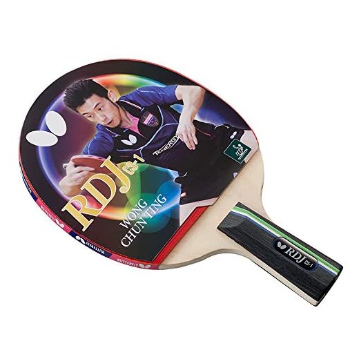 Butterfly Raquete de tênis de mesa Penhold chinês RDJ CS1 - Boa rotação. Melhor velocidade. Controle ainda melhor. - Série RDJ - Recomendado para jogadores de nível iniciante, vermelho e preto