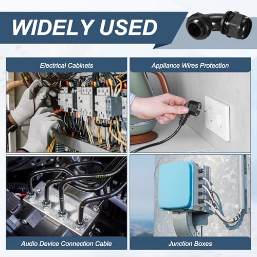Prensaestopas M25 impermeable IP68 con conector de cable ajustable de 90 grados 7