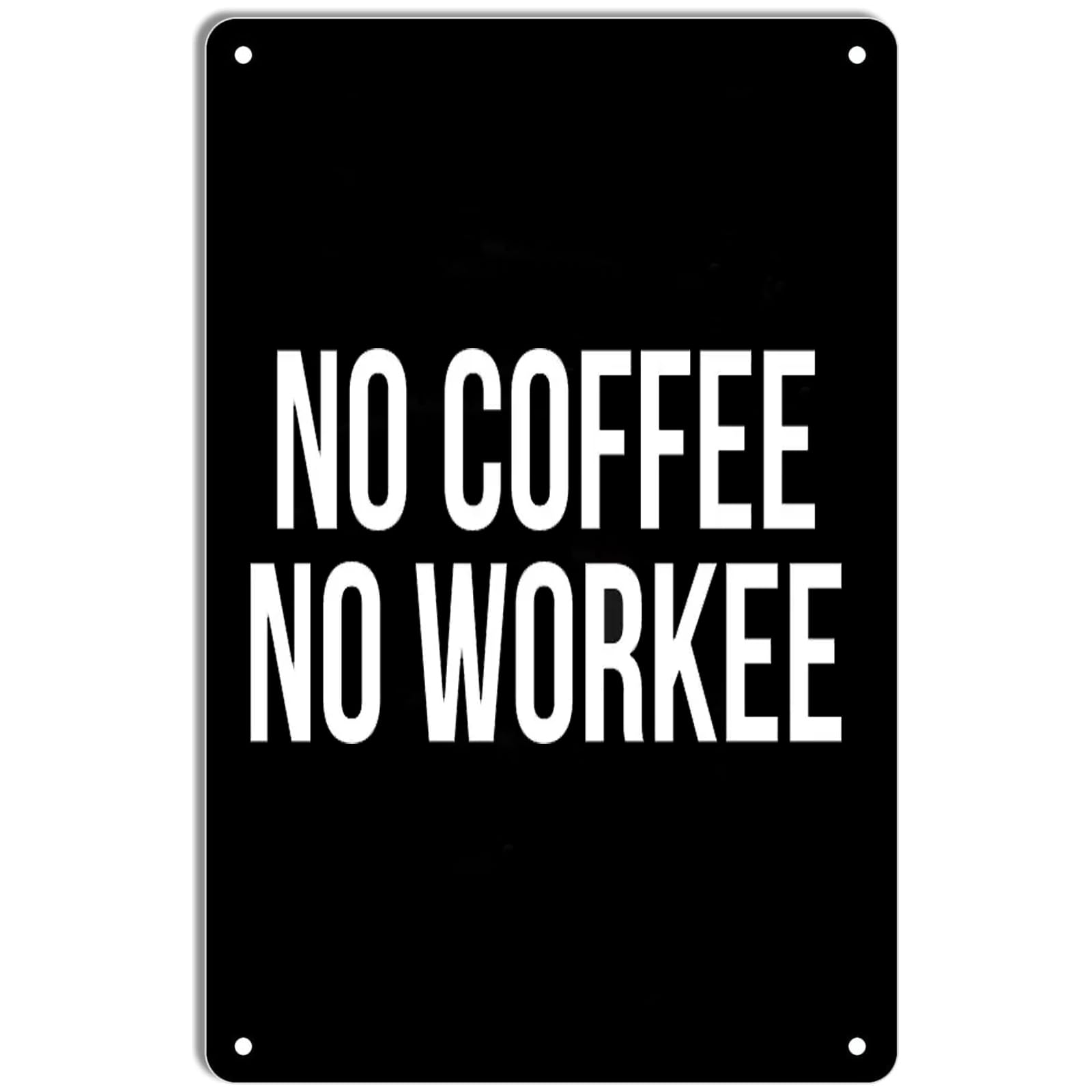 Office Daily Humor Vintage Metal Sign Coffee Lover Funny Quote Retro Wall Decor Plaque for Home Leisure Space 8x12 Inch