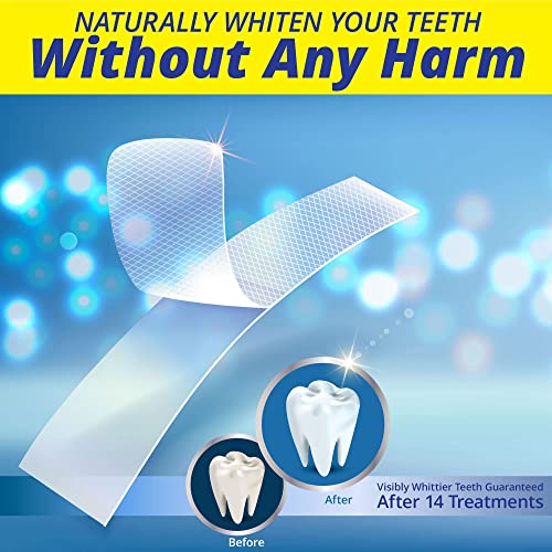 Teeth Whitening Strips For Sensitive Teeth, Tooth Whitening Strips With Coconut And Lemon Peel Oil For Whiter, Brighter Smiles (14 Treatments) #TOP6