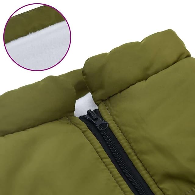 Foto 4 de 8 de vidaXL Abrigo Perro arnés Impermeable Reflectante L68 Verde Militar