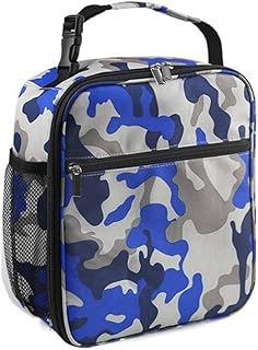 Sac Isotherme Repas Sac à Lunch Portable imperméable étanche Sac fourre-Tout isolé Refroidisseur Thermique boîte à Lunch Caisse for Hommes Femmes école Pique-Nique Voyage pour Bureau (Blue : F)