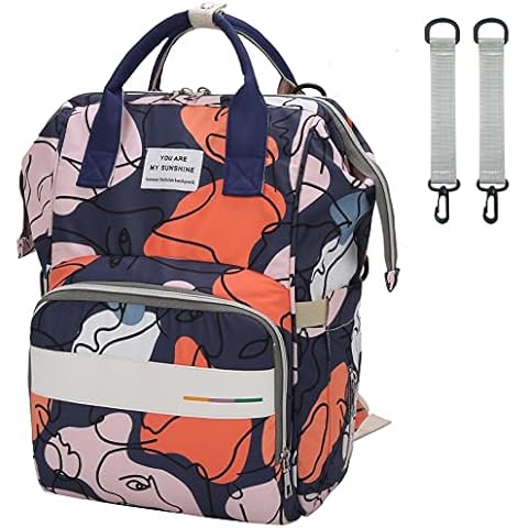 LEcylankEr Wickelrucksack - Groß Kapazität Wickeltasche Rucksack - Oxford-Stoff Babytasche Cover