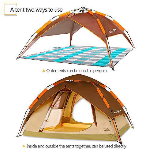 ZOMAKE Instant Tents for Camping 3 4 Person