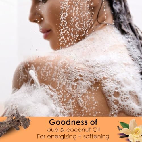 Image of Freeskin Exotic Oud Shower Gel-750ml - Luxurious Body Wash Infused with Rich Oud Essence for Deep Cleansing, Long-Lasting Fragrance, and Nourished Skin - Suitable for All Skin Types - Paraben & Sulfate Free