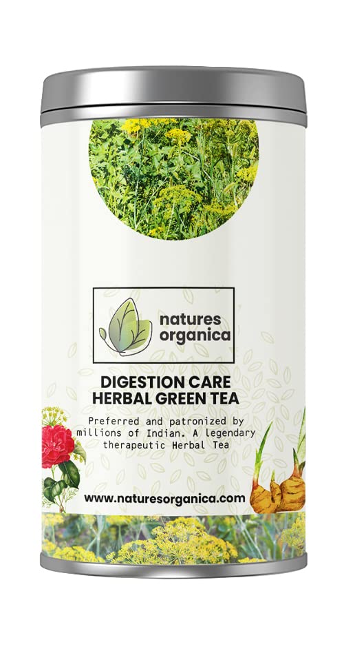 Digestive Care Herbal Green Tea (100g) | Soothing Blend for Digestion & Heartburn Relief | Infused with Ginger, Fennel, Cumin, Ajwain, Mint, Sanya Leaves, Rose Petals & Bay Leaf