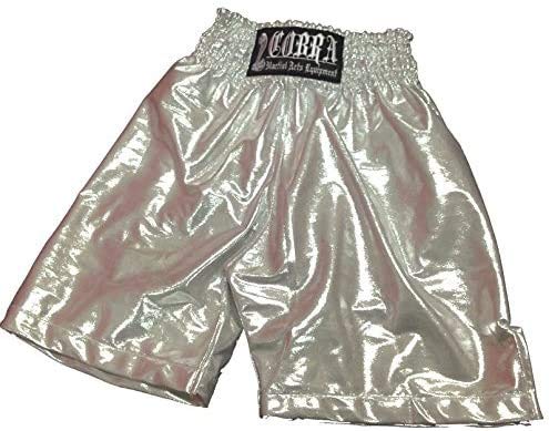 Amazon.co.jp: COBRA BOXING LONG SHORTS SILVER LAME (M ウエスト
