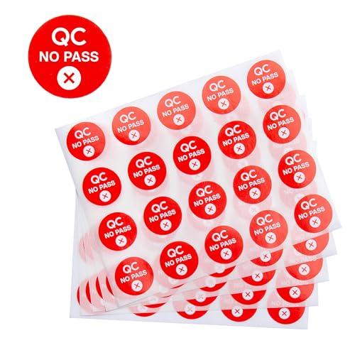 QC No Pass�X�e�b�J�[500���A�i���Ǘ��p0.5�C���`�������s�X�e�b�J�[