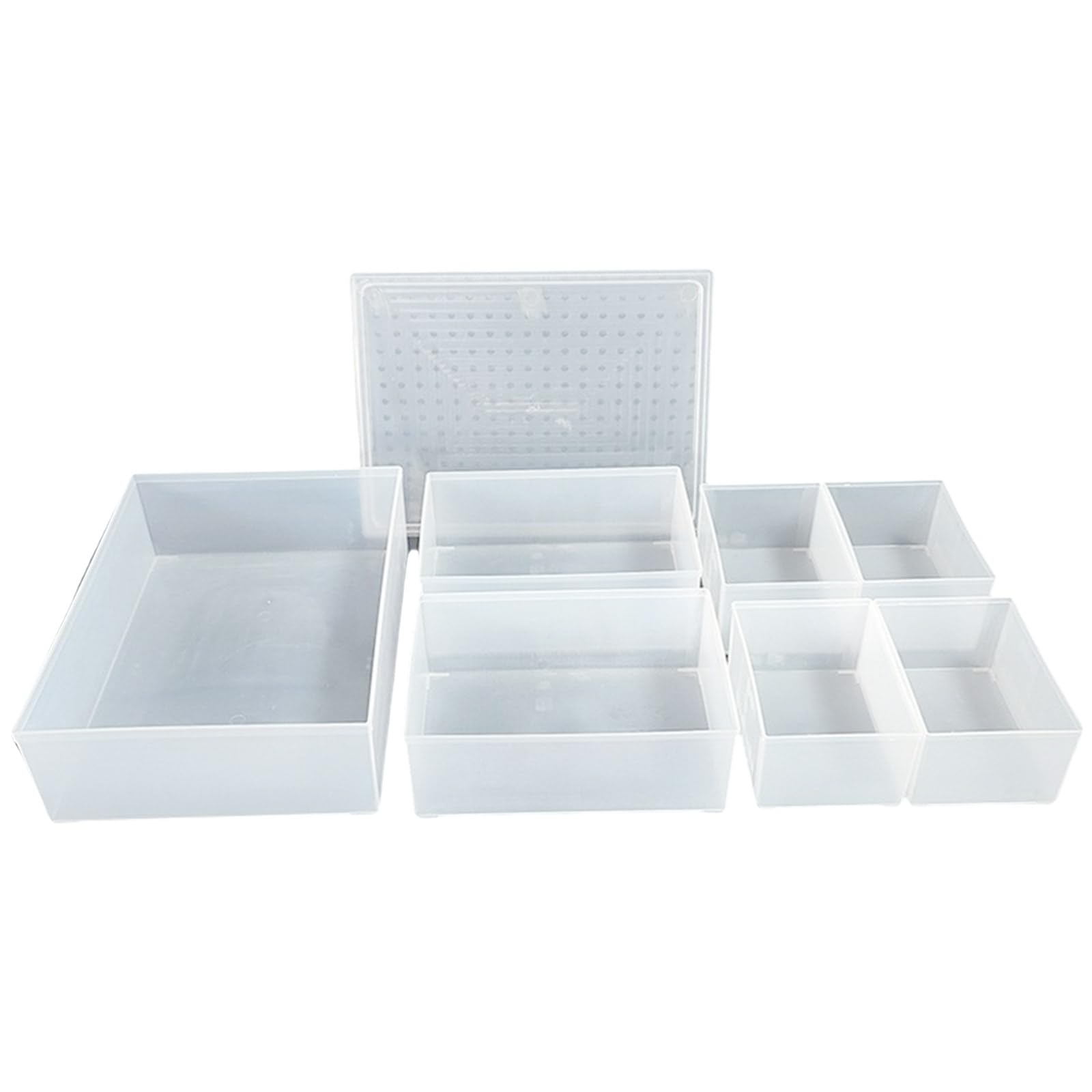 Transparent Modulars Storage Box Rectangle Clear Storage Container for Home Bathroom Organization Clear Boxes