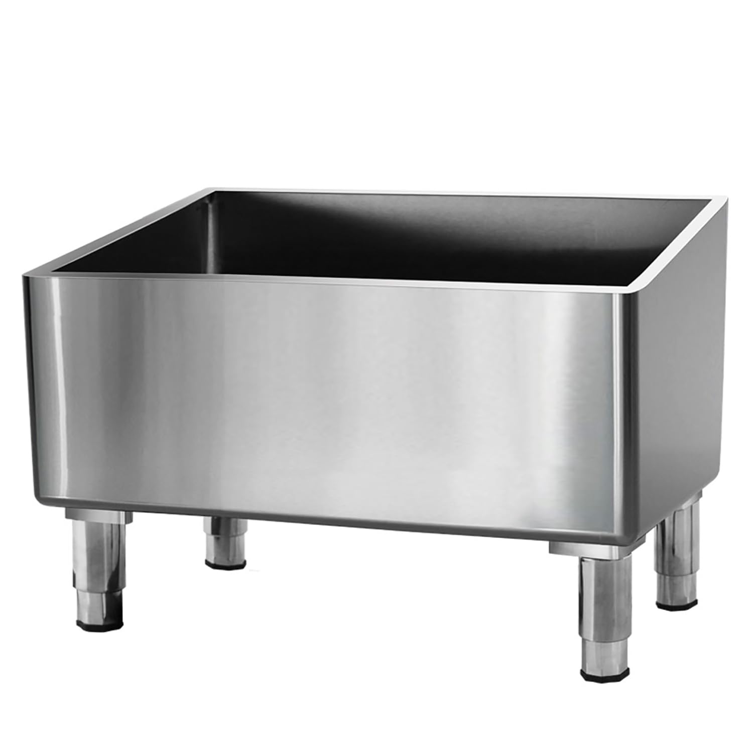 HMOROVEX 15.7-39.3In Commercial Floor Mop Sink Stainless Steel Utility Sink Mop Cleaning Sinks Vertical Industrial Sewage Tank for Outdoor Kitchen,Laundry Room, Garage,Balconies,Silver,100*41*55cm