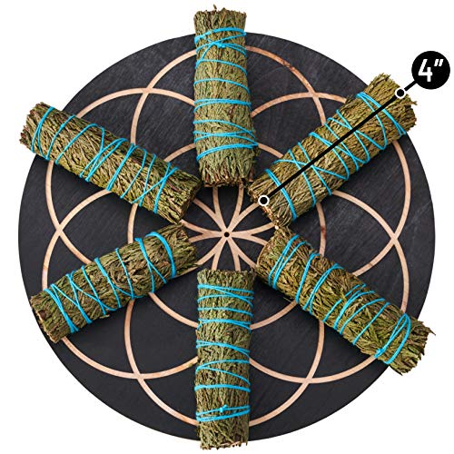 JL Local 6 Cedar Sage Bundles 4 Inch | Sage Smudge Sticks for Smoke Cleansing, Smudging & Home Cleansing | Sage Smudge Kit… - Thumbnail 2