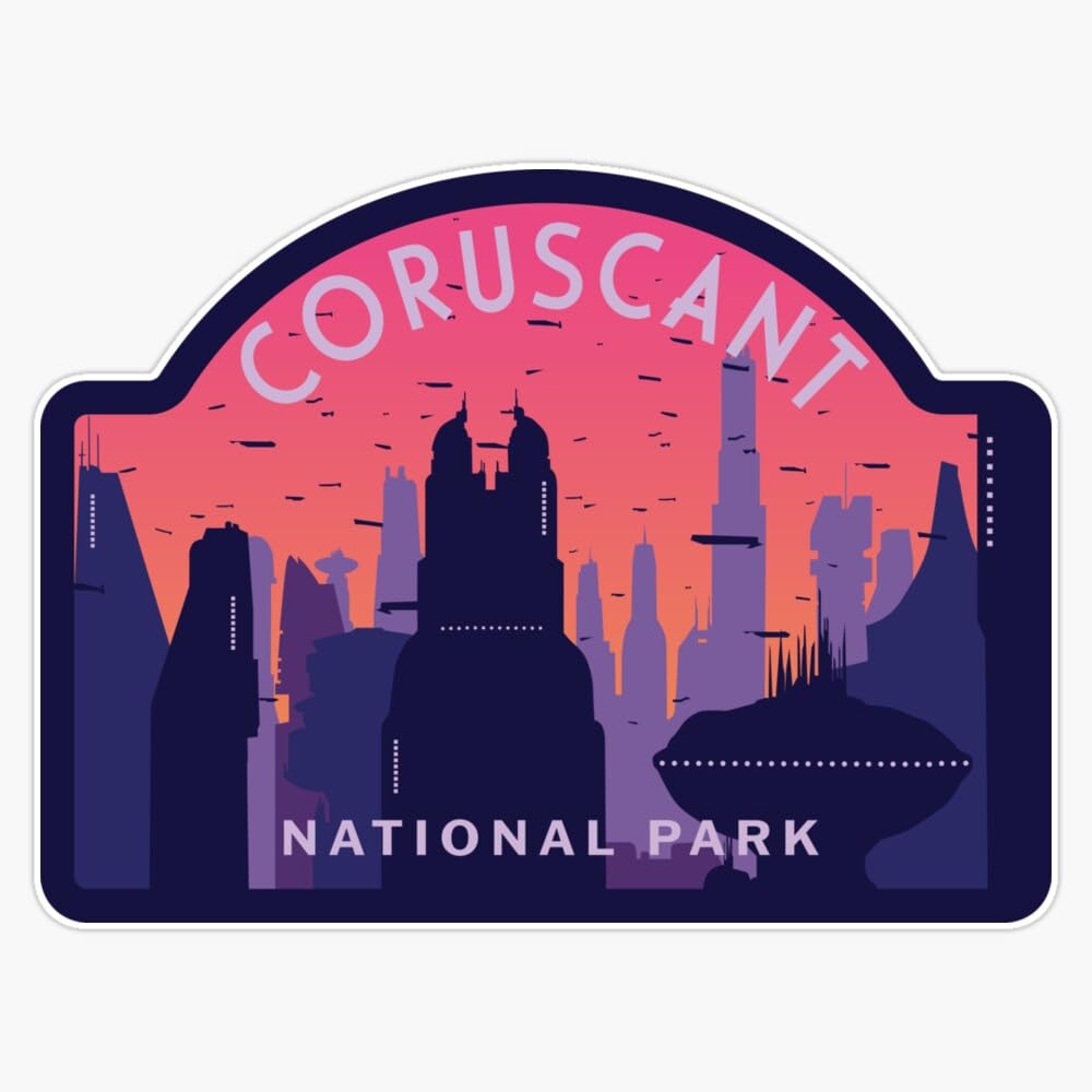 Coruscant National Park Sticker Bumper Sticker Vinyl Decal 5"