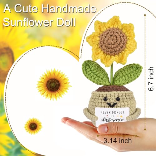linzipe Positive Crochet Sunflower,Thank You Gifts for Women - image 2