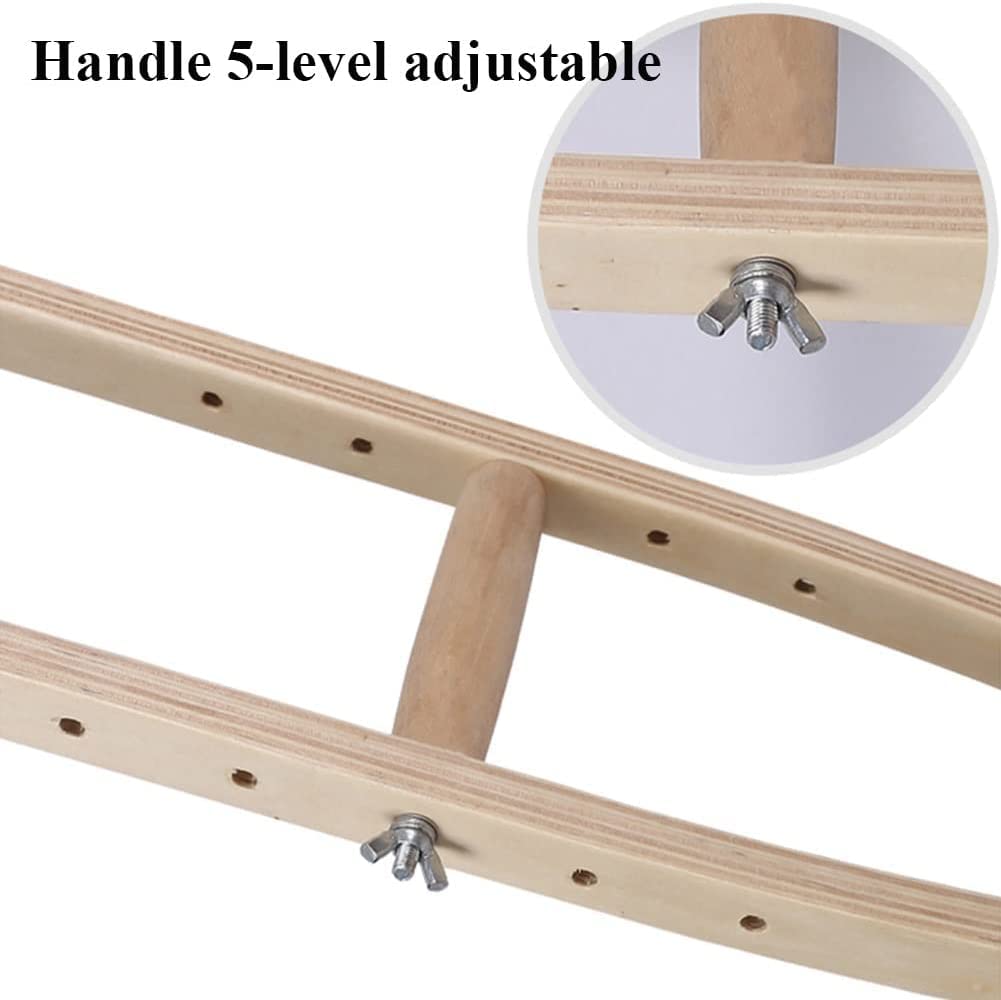 Muletas para axilas para adultos Bastones de madera ligeros Bastones teleajustables de altura antideslizantes para uso en personas mayores/S-1/2 piezas