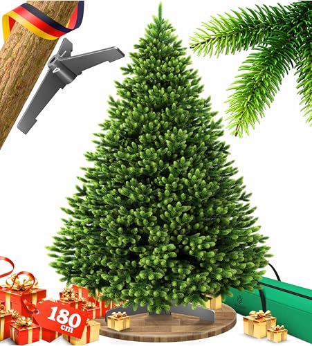 💡 VERSIONE CON ILLUMINAZIONE LED E CONTROLLO SMART: Le varianti da 150 cm e 180 cm sono disponibili anche con illuminazione LED. Le LED intercambiabili emettono una piacevole luce bianca calda, alimentata direttamente dal tronco senza alcun groviglio visibile di cavi. Con 8 effetti luminosi, 3 modalità di timer e funzione di dimming, la luce può essere regolata individualmente – per la perfetta atmosfera ogni sera.