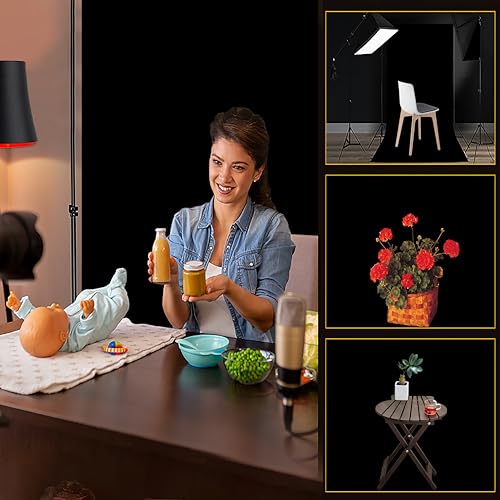 Telón negro para fotografía 10x7 pies fondo sin soporte miniatura 7