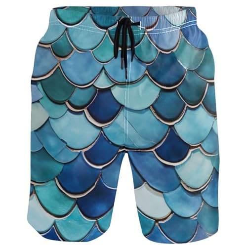 Men's Mermaid Swim Trunks Shorts Swimwear Beach Board Short Bathing Suits with Mesh Lining and Pockets S 20324345