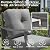 Mvpipi 6 Piece Aluminum Patio Conversation Set, Outdoor Metal Furniture Set w/Rocking Swivel Chairs, 3-Seat Sofa, Ottomans and Coffee Table, 5" Thickened Cushions for Backyard, Poolside, Gray