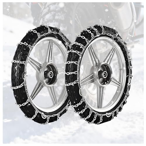 バイクスノーチェーン オートバイ用タイヤチェーン 金属製 滑り止め 雪道対応 安全対策 高密度1本 110-90-16