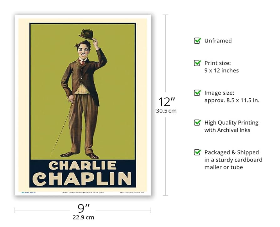 1970年代　チャップリンビンテージポスター 1970s チャーリー・チャップリン 映画ポスター 額入り ウォール