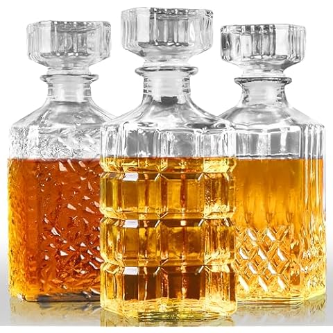 LAWADACH 3-Piece Whiskey Decanter Set Cover