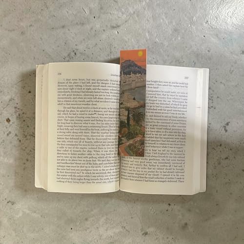 Image of Vintage Travel Bookmarks Set, 12 Pack, Double-Sided with Inspirational Quotes, World Landmarks Theme