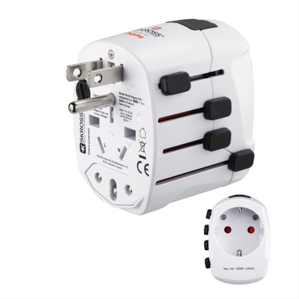 World Travel Pro - Conector de Viaje (3 Pines)