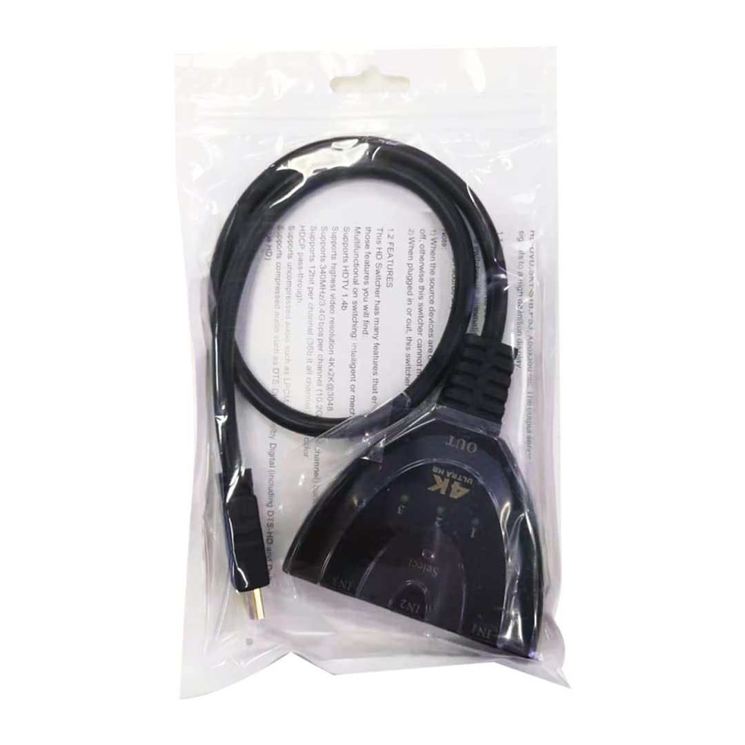 3 in 1 Out HDMI Converter 2.97Gbps Auto Select 4K 1080P HDMI Video Switch Switcher for PS4 PRO