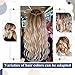 LaaVoo Tape in Hair Extensions Human Hair Brown to Ash Blonde Tape in Human Hair Extensions Seamless Tape on Hair Extension Silky Straight Hair 12inch 20pcs 30g