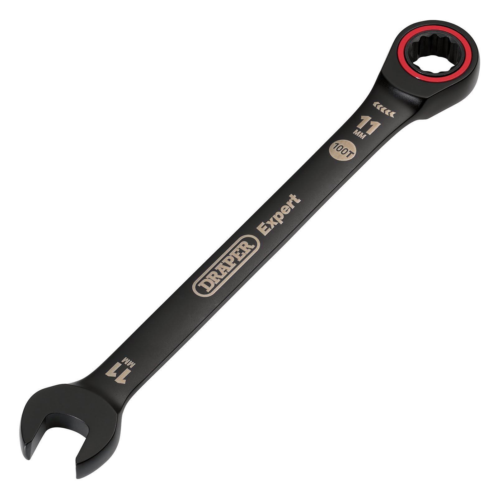 Draper 03882 Expert HI-TORQ Metric Ratchet Combination Spanner, 11mm, Black