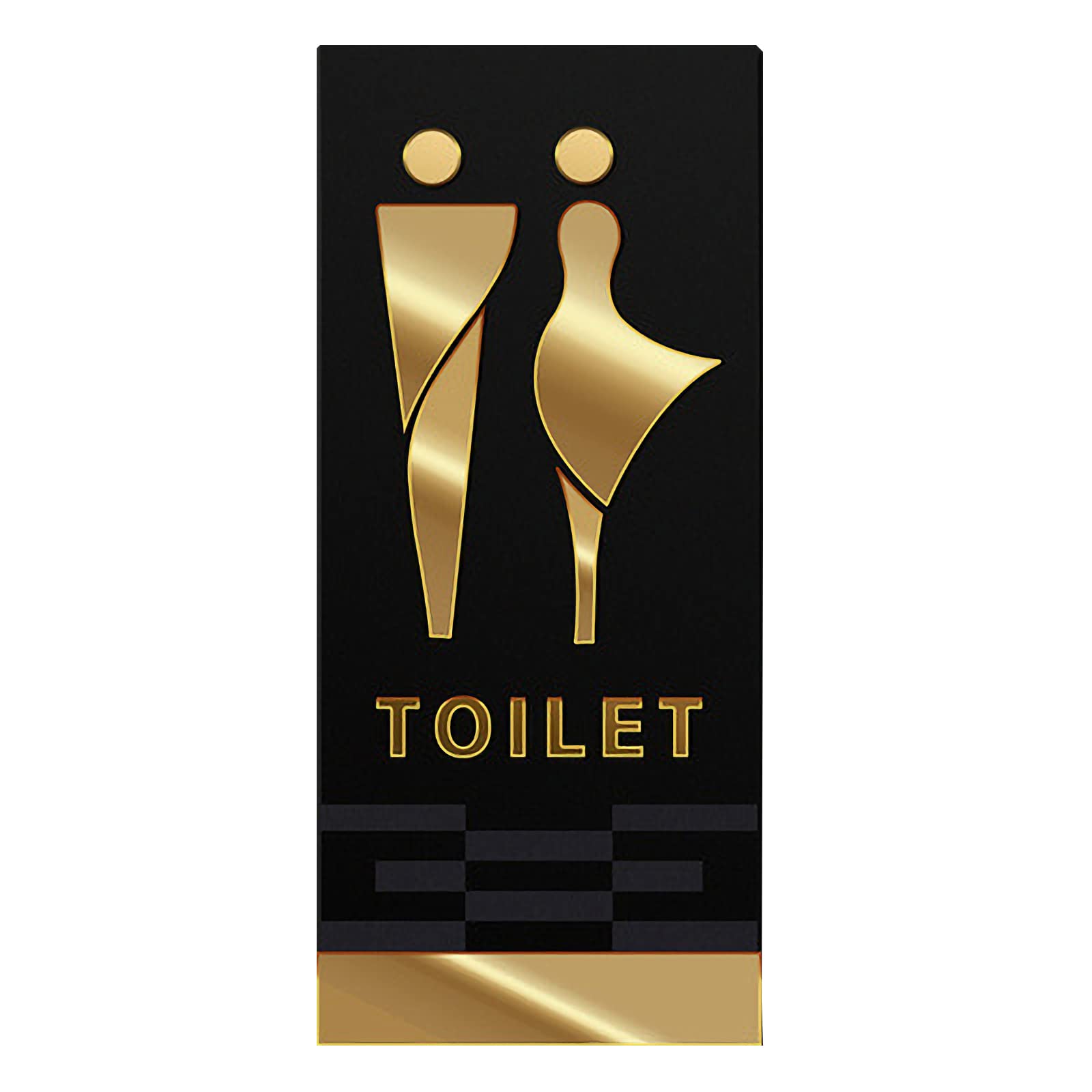 VNVFJKLO restroom sign, Men's and Women's Restroom Signs, Toilet Wall Decor, 3D Acrylic Unisex, for Offices, Businesses, and Restaurants(C)